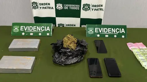 Cuatro hombres detenidos por tráfico de drogas en Biobío