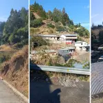 San Rosendo Cerro La Antena riesgo de derrumbe