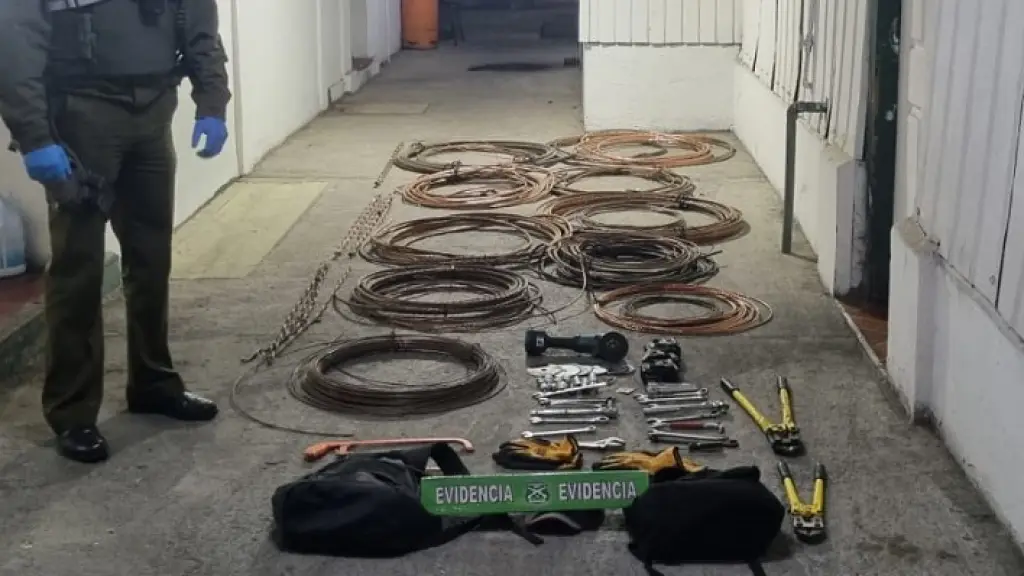 Robo de cables, Cabrero, Archivo, Carabineros de Chile