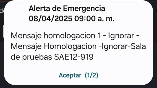 Senapred envía por error mensaje de alerta a dispositivos móviles 