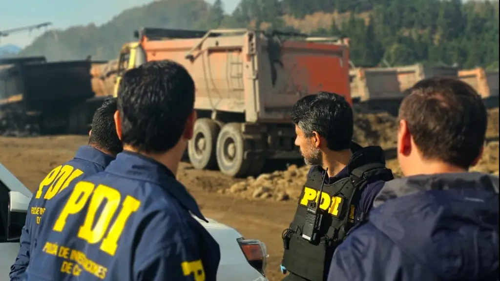Despliegue policial en Rucalhue., Cedida