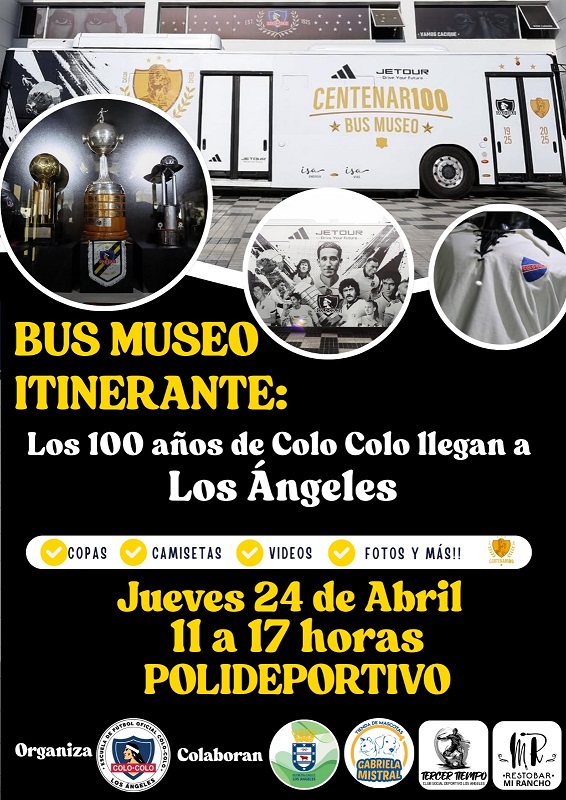 Bus museo de Colo Colo en Los Ángeles / Cedida