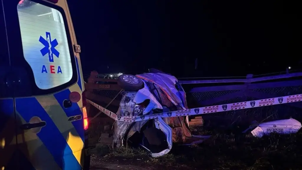 Fatal accidente de tránsito. / Municipalidad de Santa Bárbara.