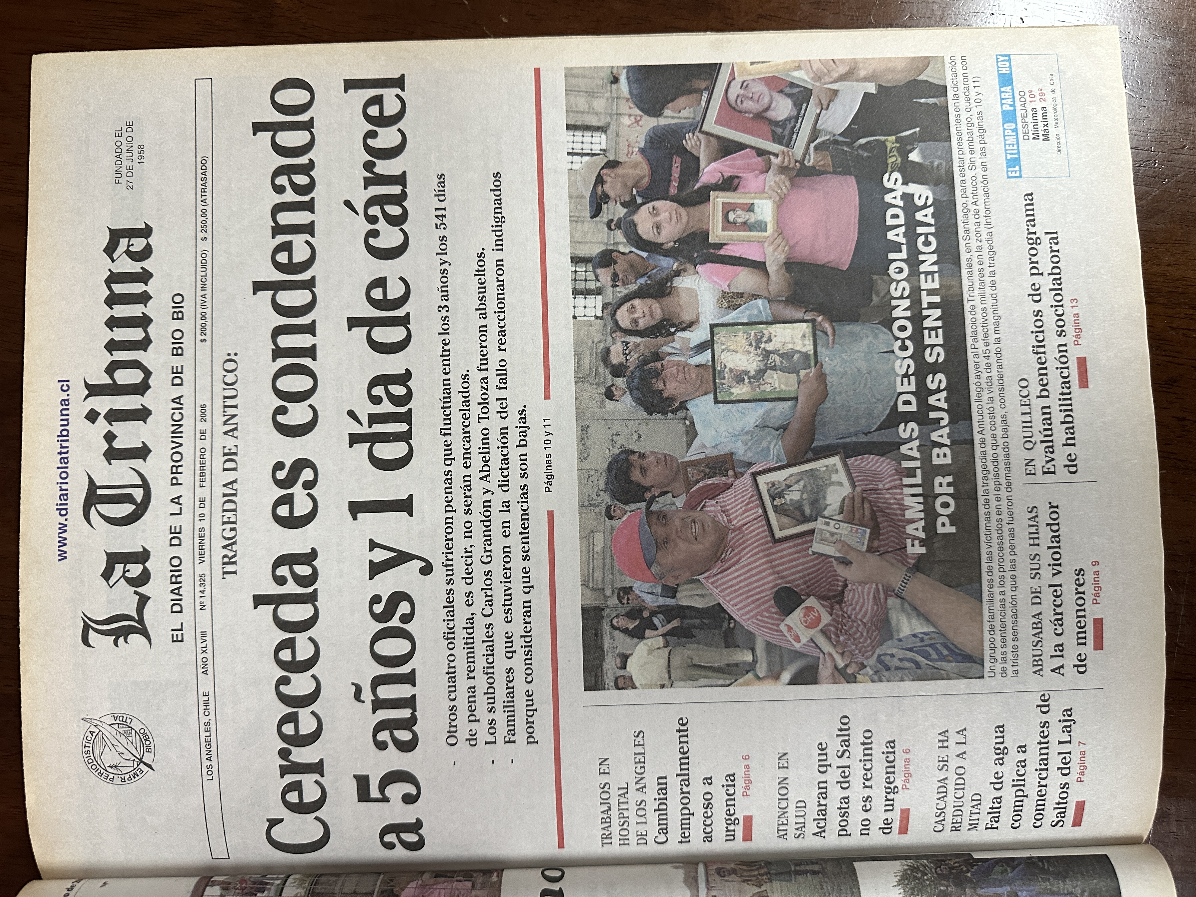 El ex mayor Cereceda fue condenado a cinco años y un día de cárcel por abandono de deberes militares y cuasi delito de homicidio. El 2011 salió de la cárcel. / Diario La Tribuna