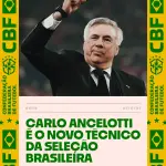 Brasil oficializa a Carlo Ancelotti como su nuevo entrenador de cara al Mundial 2026, CBF X