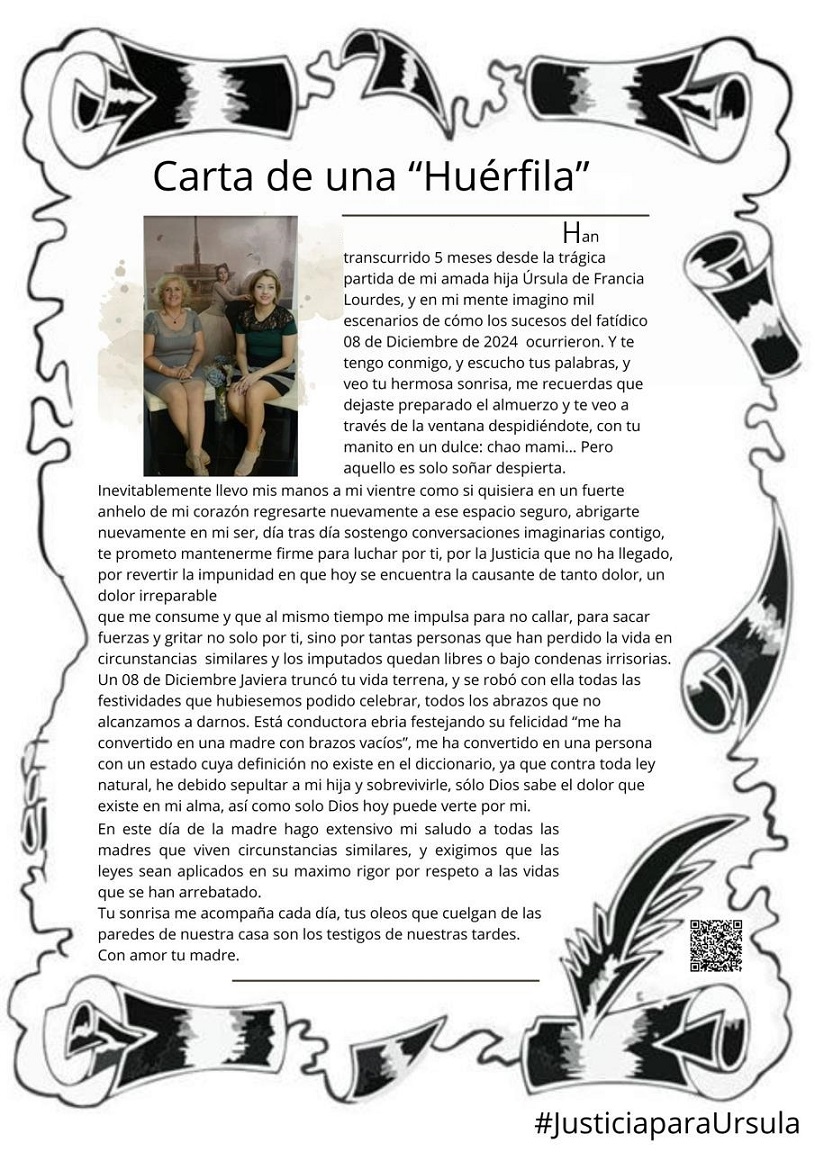 Carta de una  / Cedida