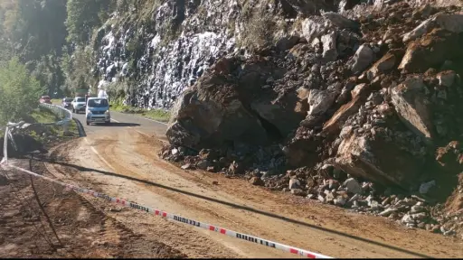 Habilitan ruta cordillerana luego del derrumbe en Alto Biobío