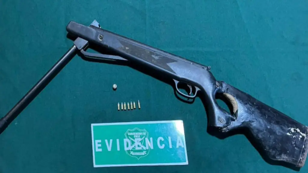 Arma incautada., Cedida