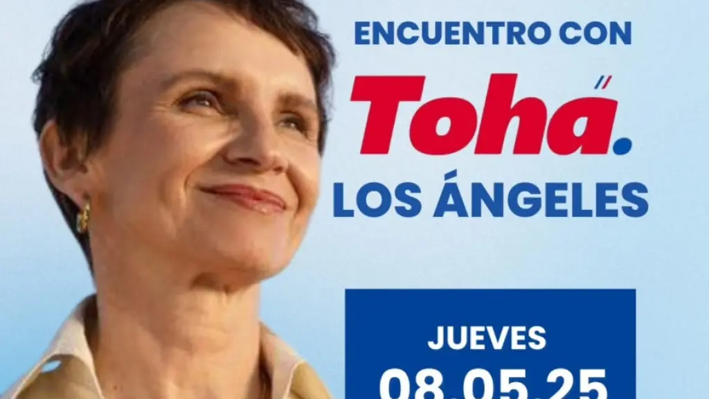 Afiche oficial de visita de Carolina Tohá , liberaleslosangeles