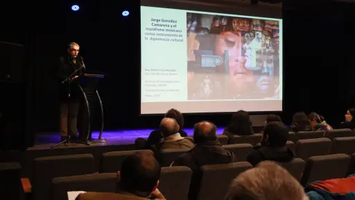 Conversatorio en Los Ángeles reflexionó sobre los 60 años del mural Presencia de América Latina 