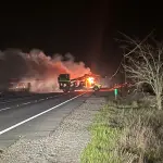 Atentado incendiario ocurrido en octubre de 2023 en Quilleco., La Tribuna