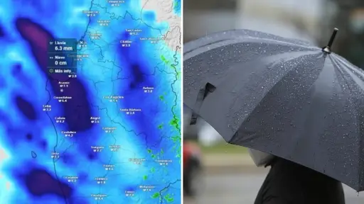  Sistema frontal y río atmosférico traerán intensas lluvias y vientos al sur de Chile este fin de semana