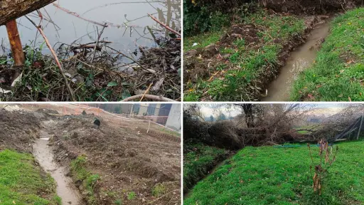 Vecina denuncia que obras en villa San Francisco desvían aguas lluvias hacia su terreno