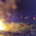 Vecinos de Mulchén bloquean Ruta 5 Sur en protesta por constantes cortes de luz y agua, cedida