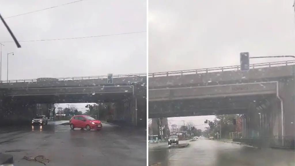 Cruce Antuco con semáforo apagado 