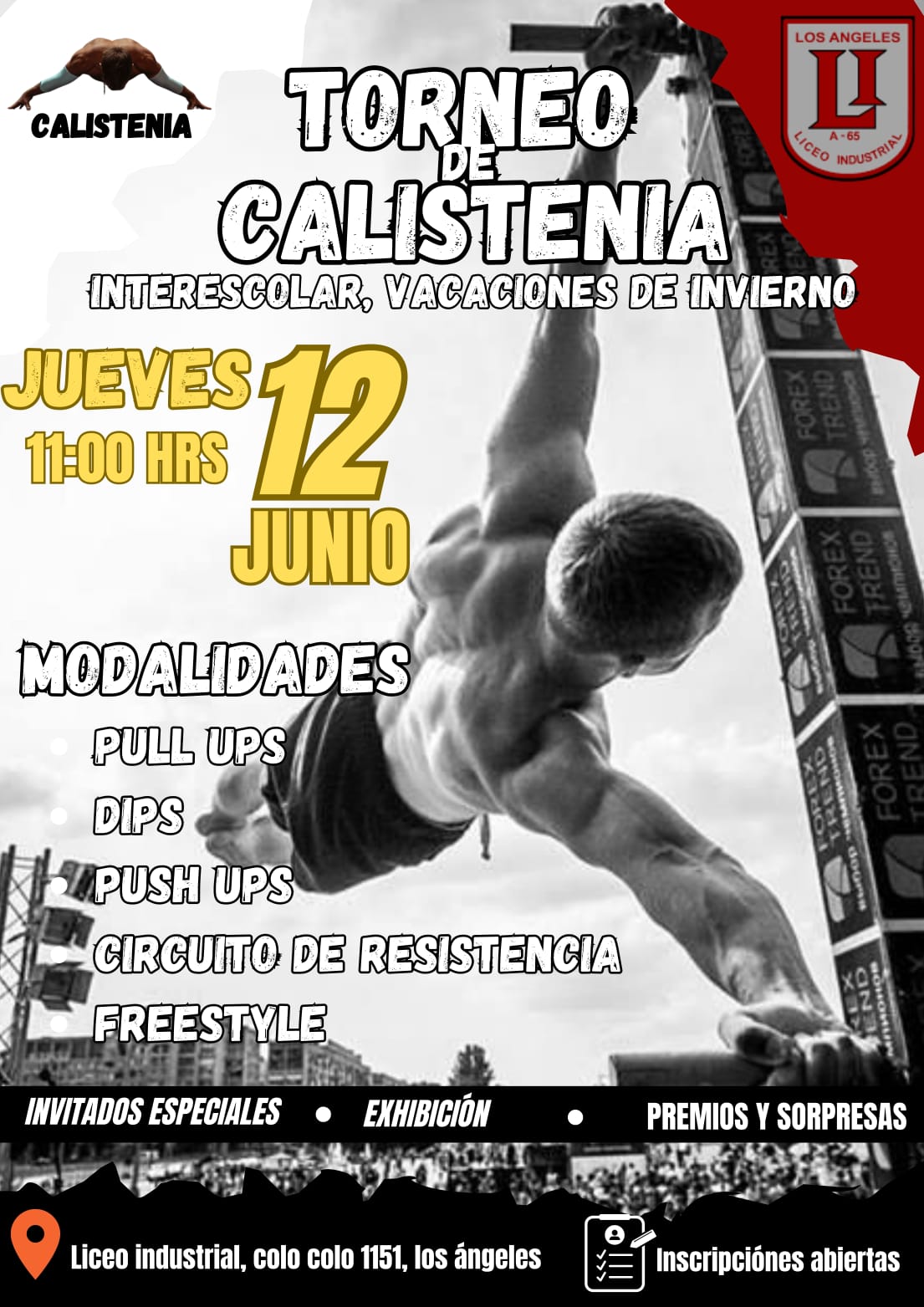 La calistenia tendrá su epicentro en el Liceo Industrial / La Tribuna