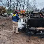 Detectives de la PDI angelina lideran la investigación respecto al ataque incendiario que afecto a la Central HidroeléctricaRucalhue., Cedida