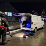 Prendió un cigarro y su furgón explotó: conductor quedó en riesgo vital en Punta Arenas, El Pingüino 