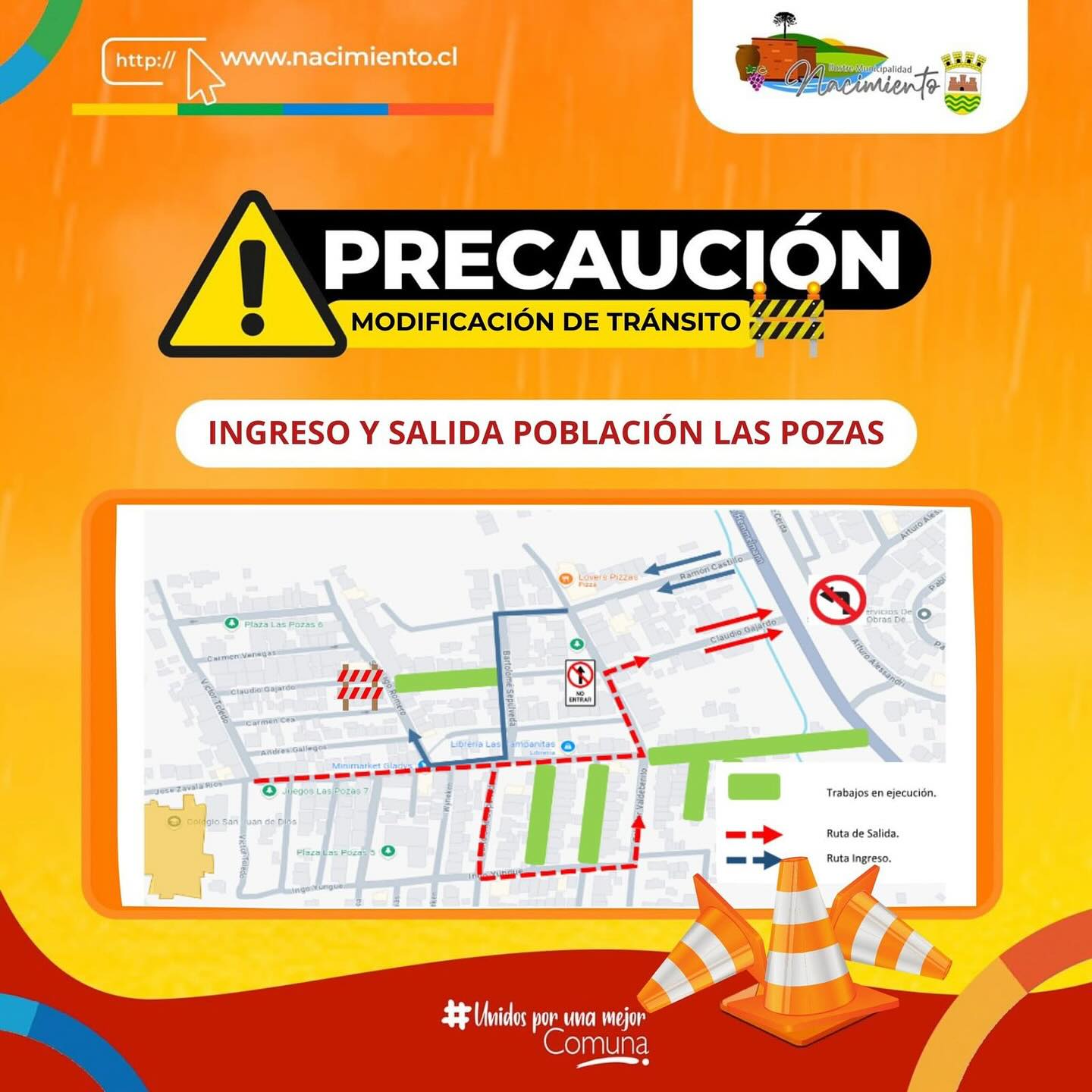 afiche mapa / Municipalidad de Nacimiento