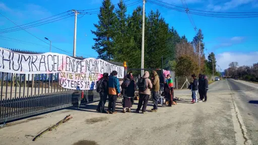 Comunidades Mapuche-Pehuenche protestan contra central hidroeléctrica Rucalhue 