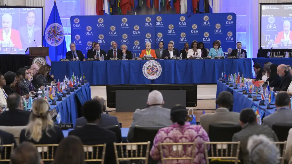 Fotografía de archivo de integrantes de la Organización de los Estados Americanos (OEA) en la sesión para la elección del secretario adjunto, en la sede del organismo en Washington (Estados Unidos),  EFE/ Lenin Nolly