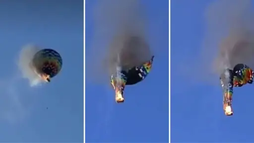 Ocho muertos tras caída e incendio de globo aerostático en el sur de Brasil