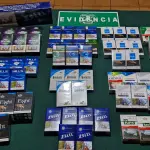 Evidencia contrabando de cigarrillos , @CarabBioBio