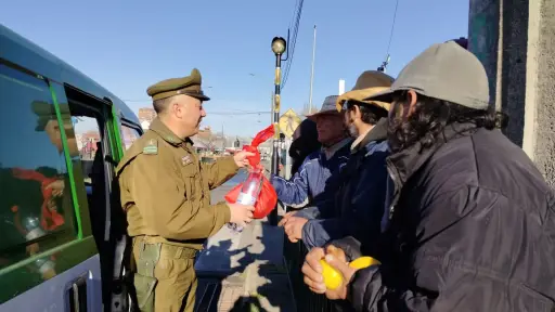 Carabineros de Los Ángeles inicia temporada de apoyo a personas en situación de calle a través de la Ruta Social