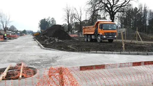 Avanzan las obras de la Avenida-Parque Rústico Molina en Tucapel