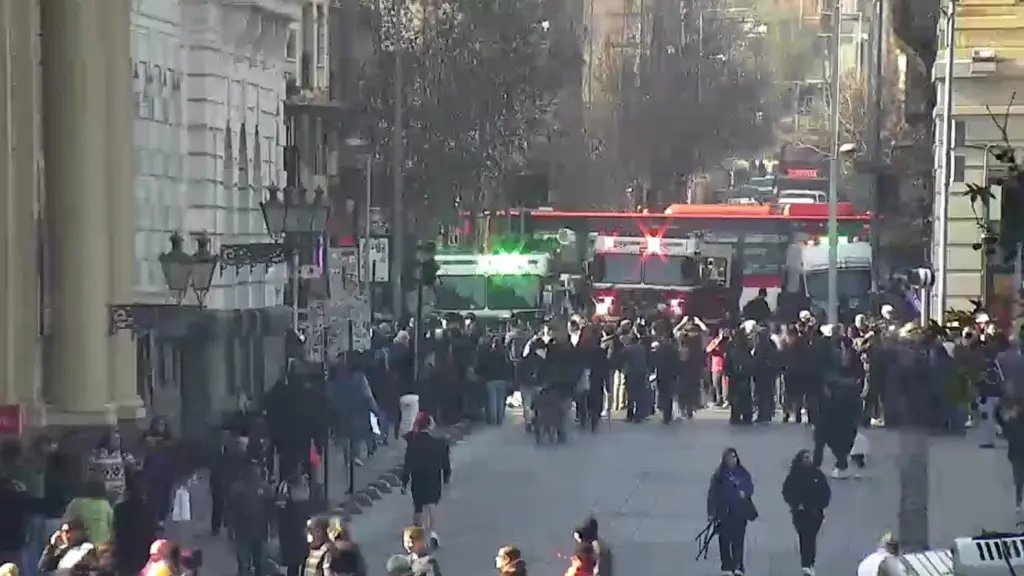 Incendio centro de Santiago, internet