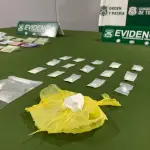 Clorhidrato de cocaína y pasta base fueron decomisados por personal especializado del O.S.7, Cedida
