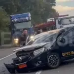 Camión colisiona con taxi en la Ruta 5 Sur de Mulchén, ECHBiobio
