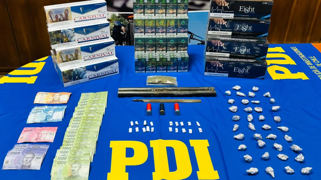Mujer utilizaba minimarket como fachada para comercializar droga y cigarrillos de contrabando, PDI