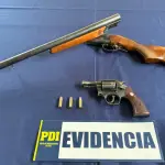 Armas y municiones incautadas, PDI Araucanía