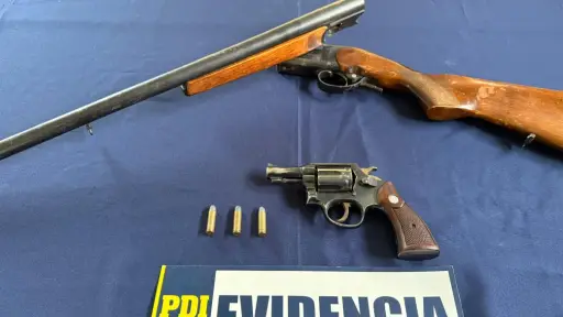 PDI recupera armas y municiones que viuda mantenía de forma irregular en Collipulli