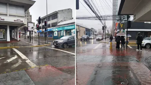 En apenas seis horas: intensa lluvia deja 20,2 mm en Los Ángeles este miércoles