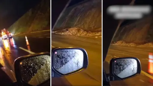 Desprendimiento de tierra afecta Ruta 5 Sur a la altura de Mulchén