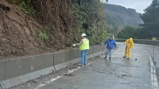Habilitan tránsito en cuesta Mininco: Autoridades llaman a circular con precaución