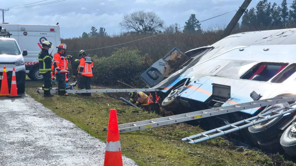 Una persona fallecida dejó accidente en Ruta 5 Sur en Ñiquén