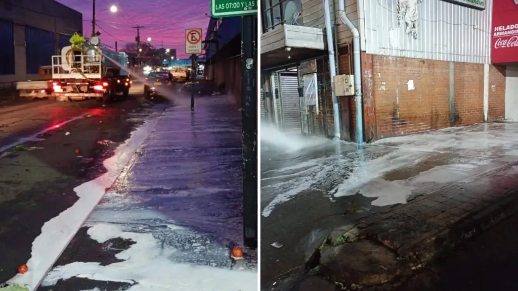 Continúan los operativos de limpieza en el centro de Los Ángeles, Municipalidad de Los Ángeles