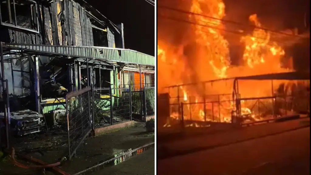 Cuatro casas consumidas y 11 damnificados deja incendio en población de Frutillar , Diario La Tribuna