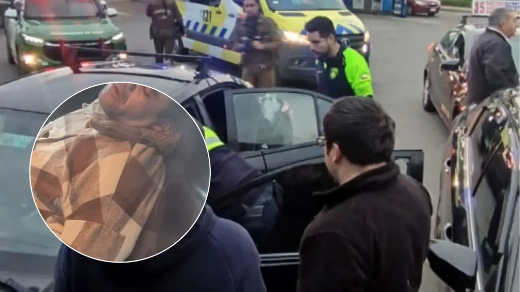 Bomberos reducen a delincuente tras violento asalto a colectivero en Los Ángeles, Cedida