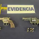 Armas incautadas por la PDI de Angol., PDI Araucanía