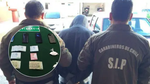 Tres sujetos fueron sorprendidos portando más de 300 dosis de cocaína en Mulchén