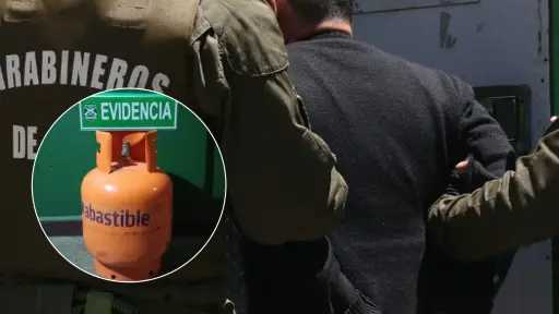 Hombre es detenido tras ser sorprendido portando un cilindro de gas en plena vía pública de Los Ángeles
