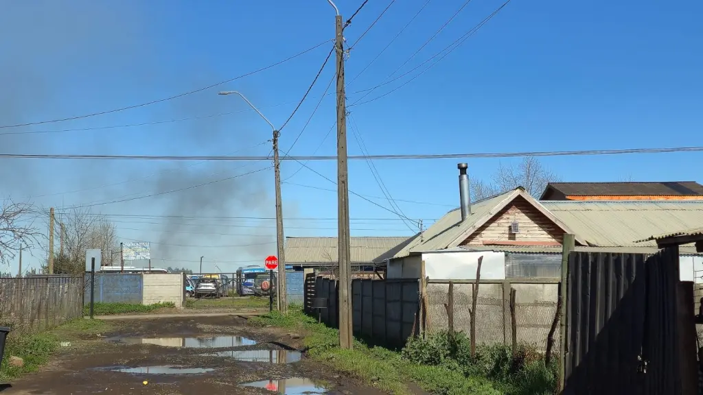 Incendio de vivienda en la ciudad de Los Ángeles., Cedida
