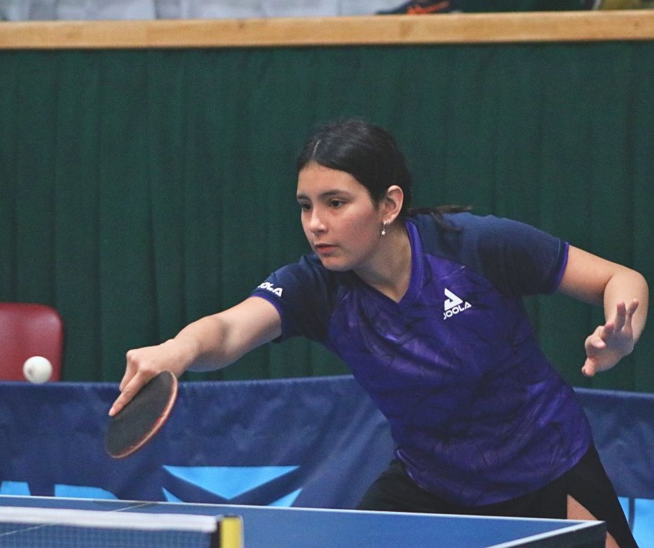 Maite Díaz de Laja en plena competencia / La Tribuna