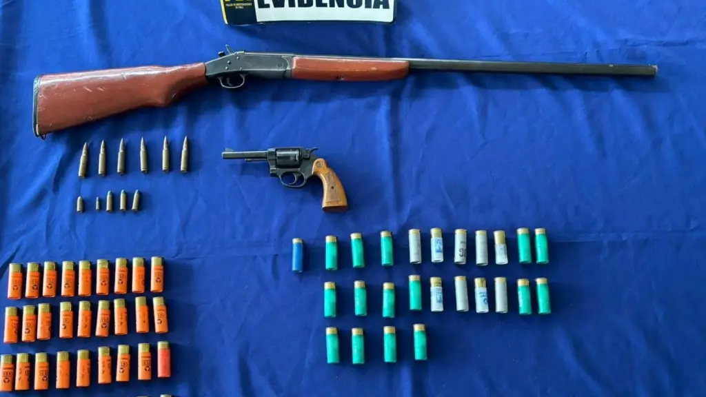 Las armas incautadas fueron remitidas al Laboratorio de Criminalística Regional Cobertura Sur Temuco para sus respectivos peritajes., PDI Araucanía