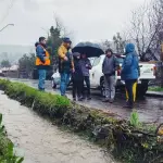 Los equipos de emergencia siguen recorriendo la comuna de Antuco para evaluar posibles inconvenientes., Diario La Tribuna