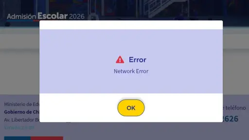  Admisión Escolar 2026: Usuarios reportan caída de plataforma en primer día de postulaciones